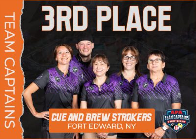 3rd Place: Cue and Brew Strokers of Fort Edward, NY